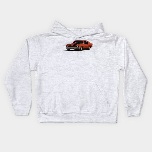 1968 Chevy Nova Dragster - stylized Kids Hoodie by mal_photography